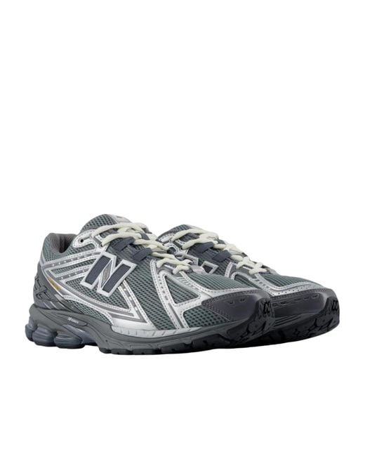 New Balance Gray Round-Toe Sneakers for men