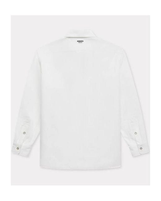 KENZO White Workwear Overshirt for men