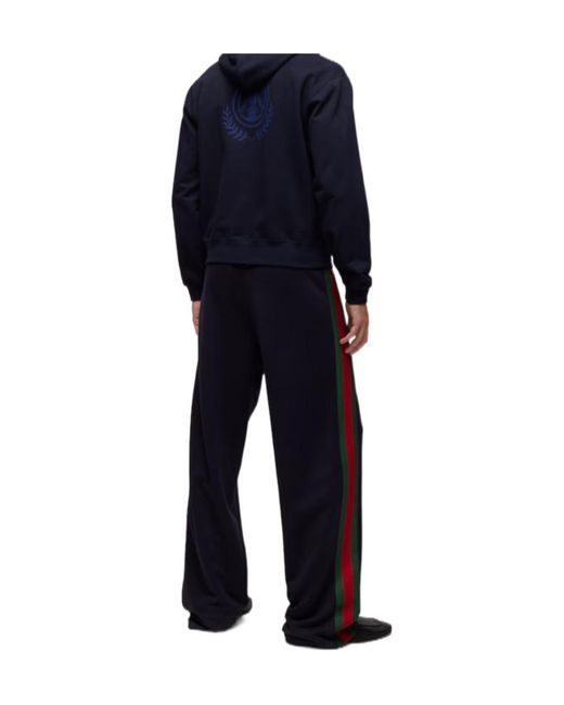 Gucci Blue Cotton Jersey Sweatshirt for men