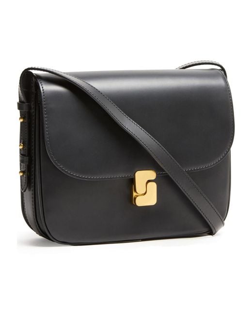 Soeur Black Flap Shoulder Bag