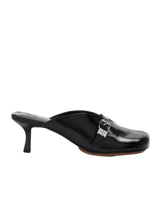 Ganni Black Heeled Mules