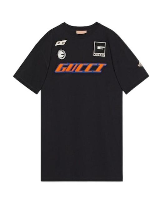 Gucci Black Moto Logo Long T-Shirt for men