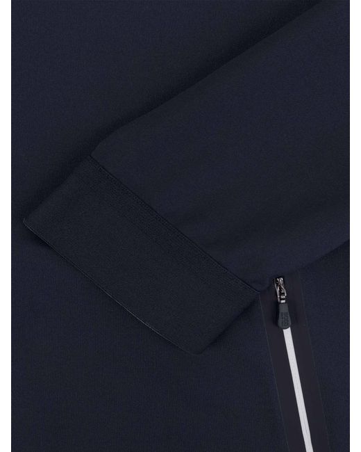 Boss Blue Logo Hooded Sweater for men