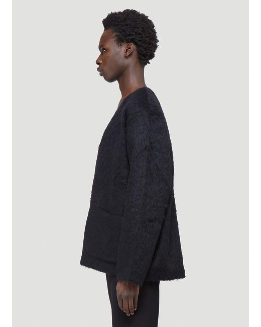 Our Legacy Black V Neck Knit Cardigan for men