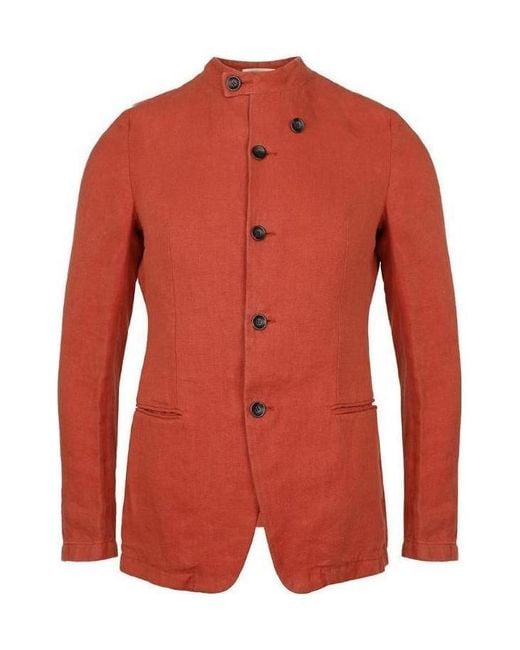 Armani Collezioni Red Logo Casual Jacket for men