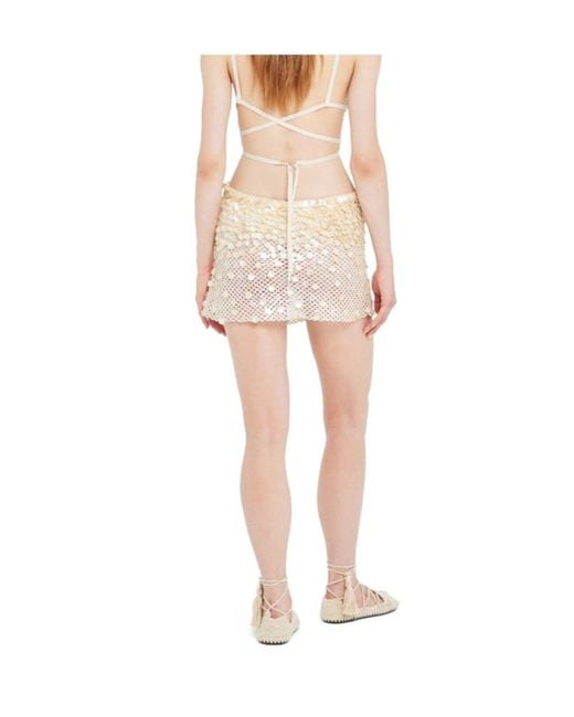 Alanui Natural Light Between Palms Mini Skirt