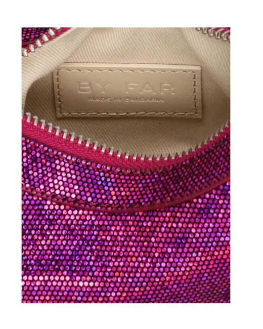 By Far Purple Cosmo Zipped Tote Bag