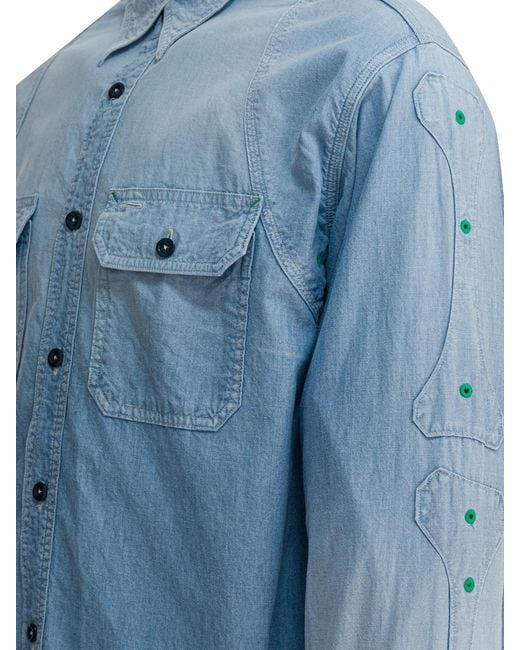 Kapital Blue Long-Sleeved Shirt for men