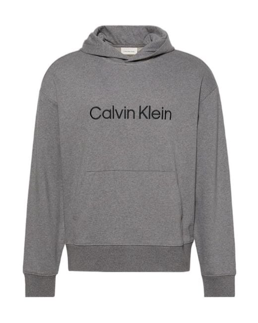 Calvin Klein Gray Logo Hoodie Sweater for men