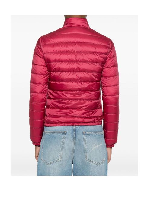 Moncler Red Lans Zip-Up Short Padded Jacket