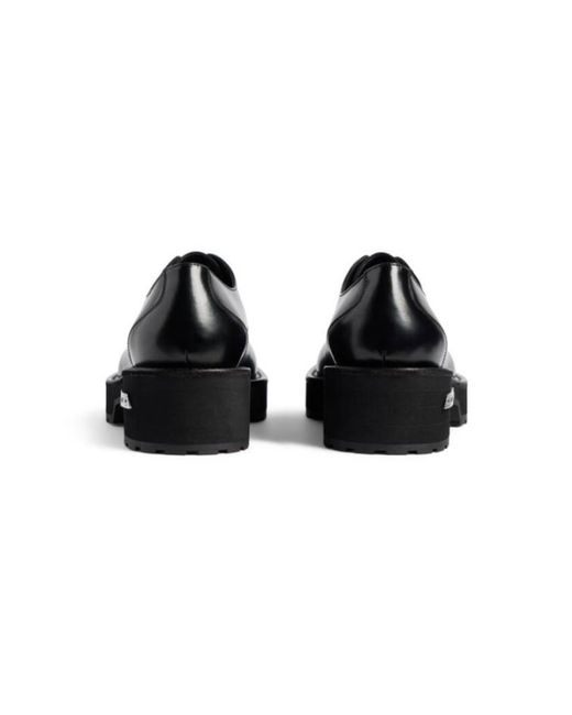 Balenciaga Black Venom Derby Lace-Up Shoes for men
