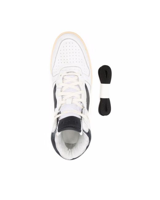 Rhude Metallic High-Top Logo-Print Trainers for men
