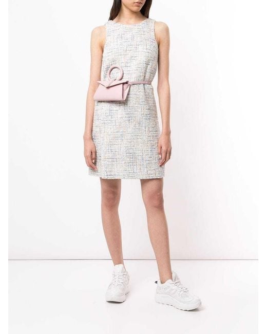 Emporio Armani White Tweed Shift Dress
