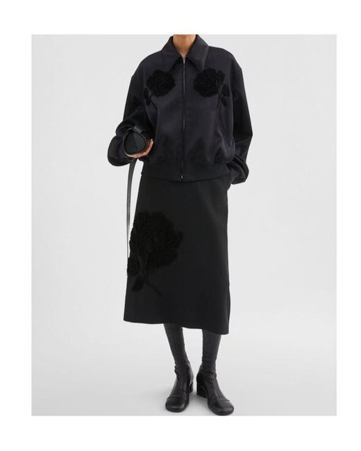 Jil Sander Black Duchess-Satin Jacket