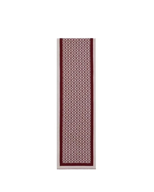 Ferragamo Purple Logo Knitted Scarf