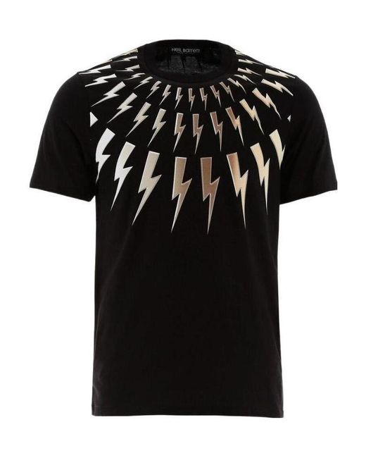Neil Barrett Black Printed T-Shirt for men