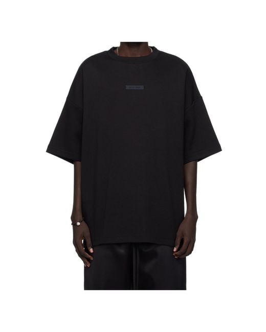 Fear Of God Black 90S Fit Pique Crew-Neck T-Shirt for men