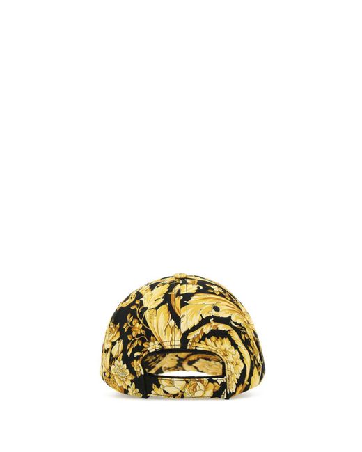 Versace Metallic Barocco Printed Baseball Cap for men
