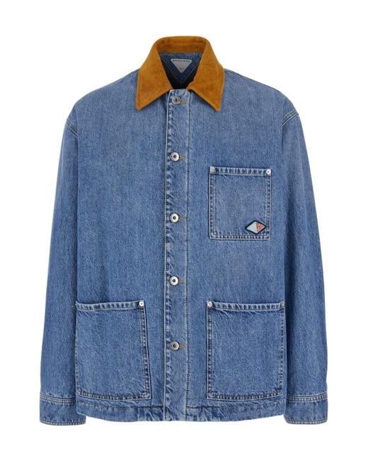 Bottega Veneta Blue Downdrift Recycled Down Jacket for men