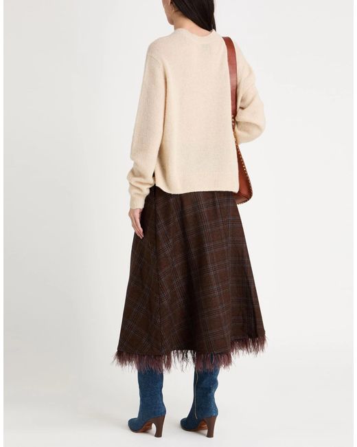 Isabel Marant Natural Solid Long-Sleeve Knit Top