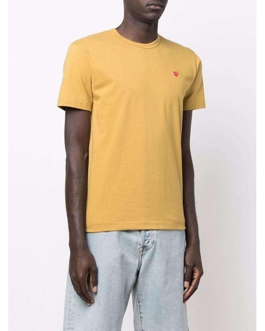 COMME DES GARÇONS PLAY Yellow Mini Heart T-Shirt for men
