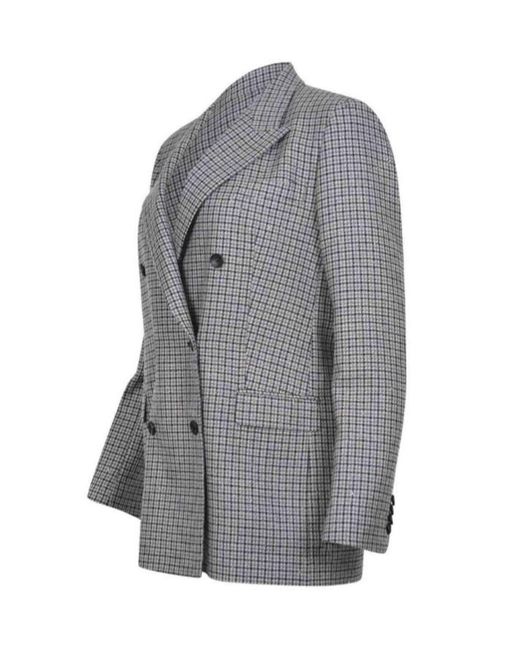 Tagliatore Gray Long-Sleeved Suit Jacket