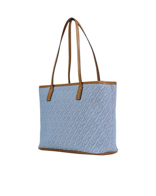 Liu Jo Blue Jacquard Denim Tote Bag