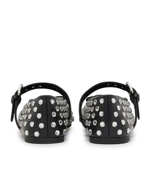 Miu Miu Black Round Head Ballet Flats