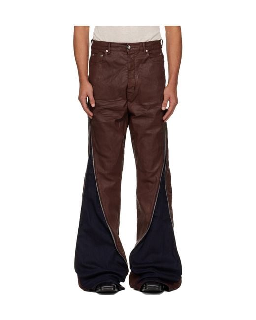 Rick Owens Brown Concordians Bolan Banana Jeans for men