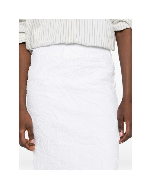 ShuShu/Tong White Crinkled-Effect Skirt