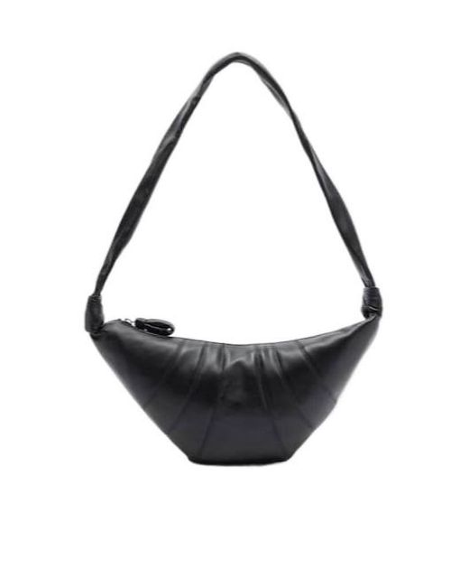 Lemaire Black Croissant Medium Leather Bag