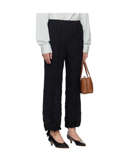 Issey Miyake Black Elastic Waist Casual Pants