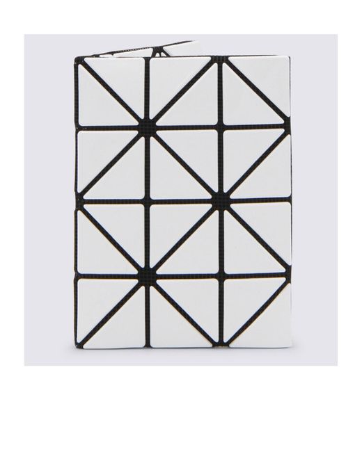 Issey Miyake White Geometric-Print Rectangle-Shape Wallet
