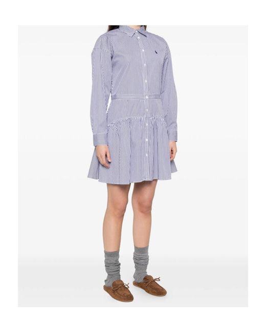 Polo Ralph Lauren Blue Striped Shirt Dress