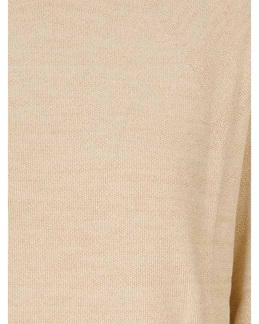 Fabiana Filippi Natural Fine-Knit Raglan-Sleeve T-Shirt