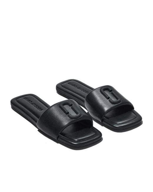 Marc Jacobs Black The J Marc Square-Toe Sandals