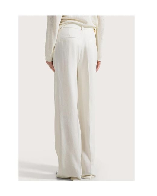 Seventy White Pleated Trousers