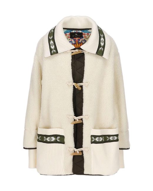 Etro Natural Coat With Toggles