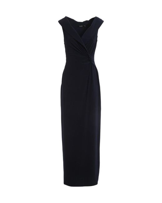 Ralph Lauren Black Lauren V-Neck Sleeveless Maxi Dress