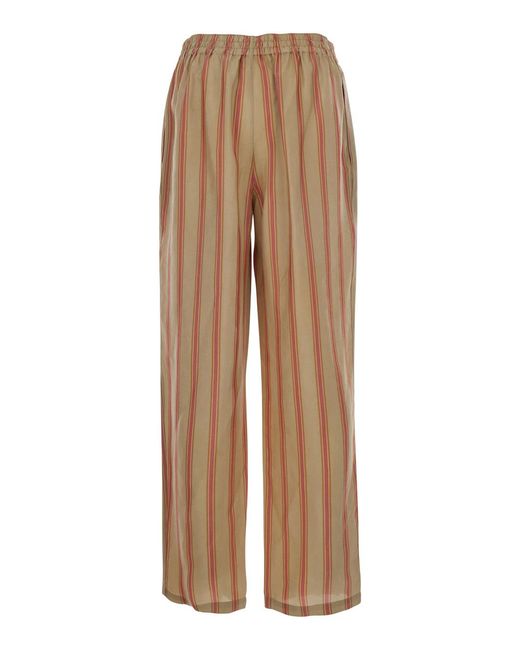 Saint Laurent Brown Strips Elastic-Waist Pants for men