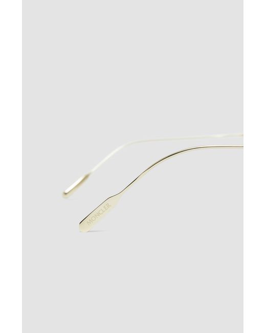 Moncler White Subtila Round Sunglasses for men