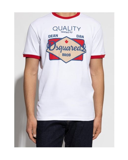 DSquared² White D2 Daywear New Cool Fit T-Shirt for men