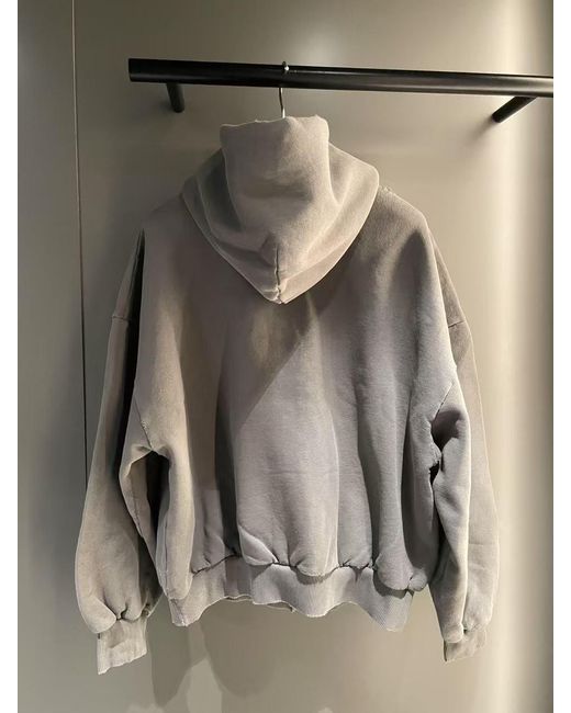 Balenciaga Human Being Shifted Zip-Up Hoodie in Gray for Men