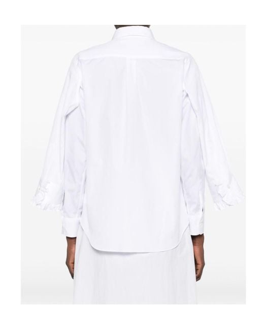 Comme des Garçons White Long Sleeve Shirt