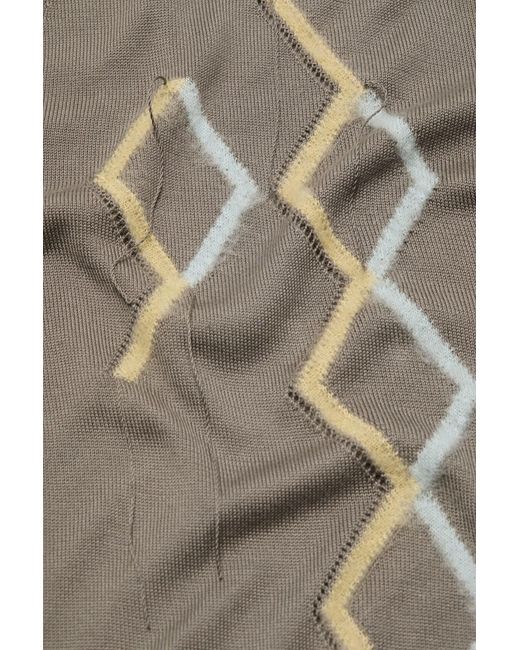 Acne Gray Argyle Knit Cardigan for men