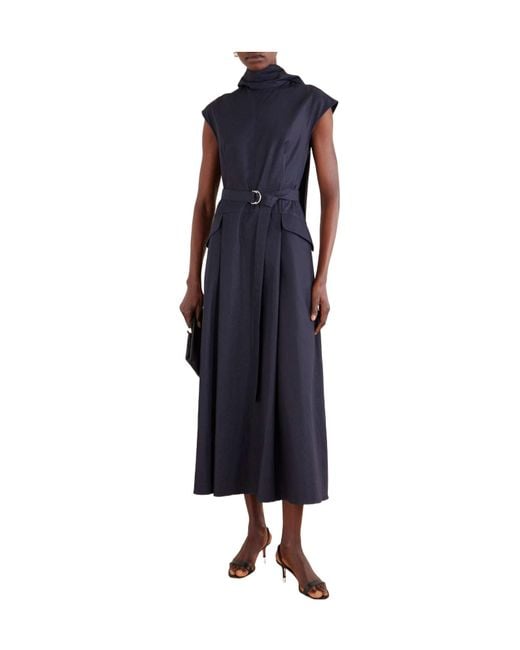Adam Lippes Blue Cotton-Poplin Maxi Dress