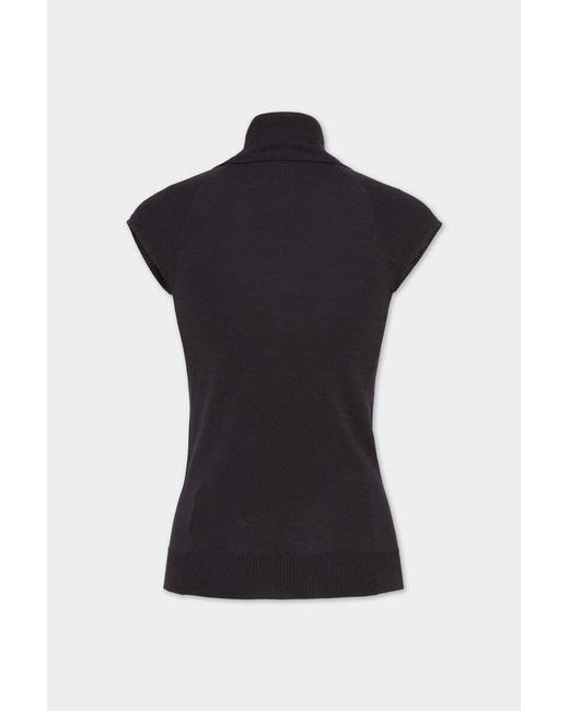 DSquared² Black Knit Turtleneck Top