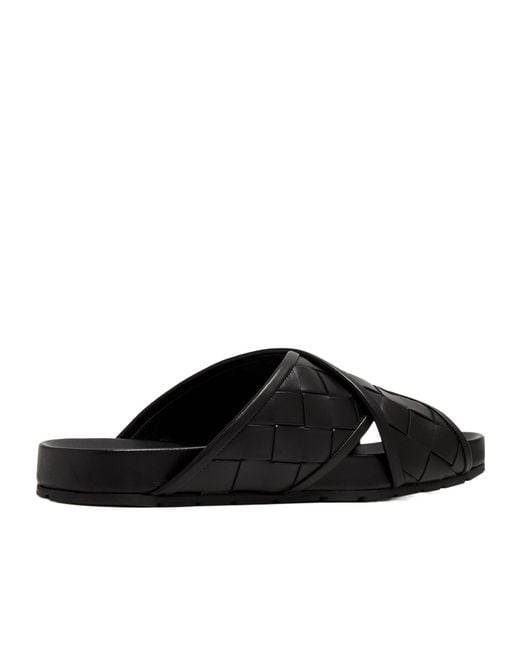 Bottega Veneta Black Cross-Over Sandals for men