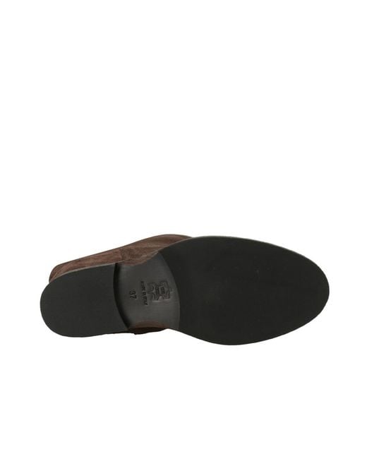 Via Roma 15 Brown Round-Toe Tall Boots