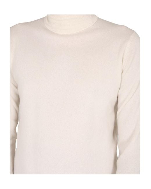 Aspesi White Roll-Neck Knitted Sweater for men